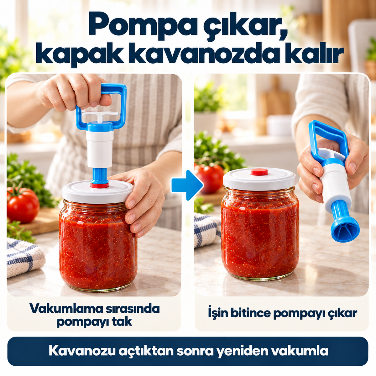 VakuKap — Manuel Kavanoz Vakumlama Seti