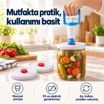 VakuKap — Manuel Kavanoz Vakumlama Seti